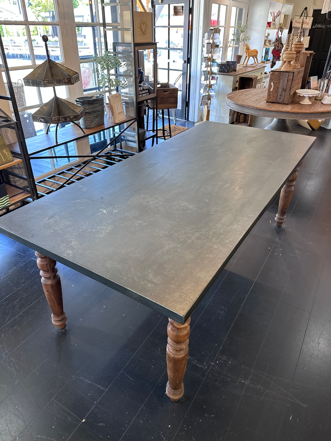 Zinc Top Farm Table