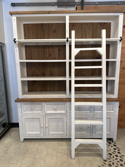 Recycled Pine Bookcase w/ Ladder