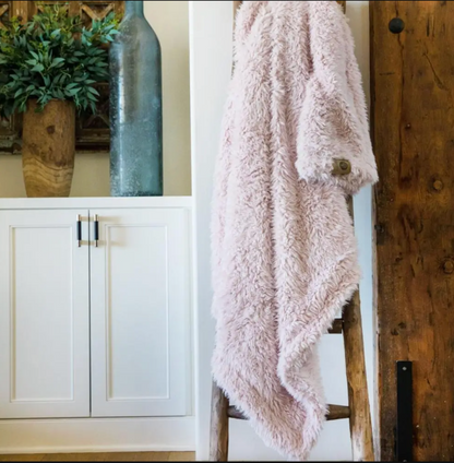 Bangel Plush Blanket - Dusty Pink - Blackbird General Store