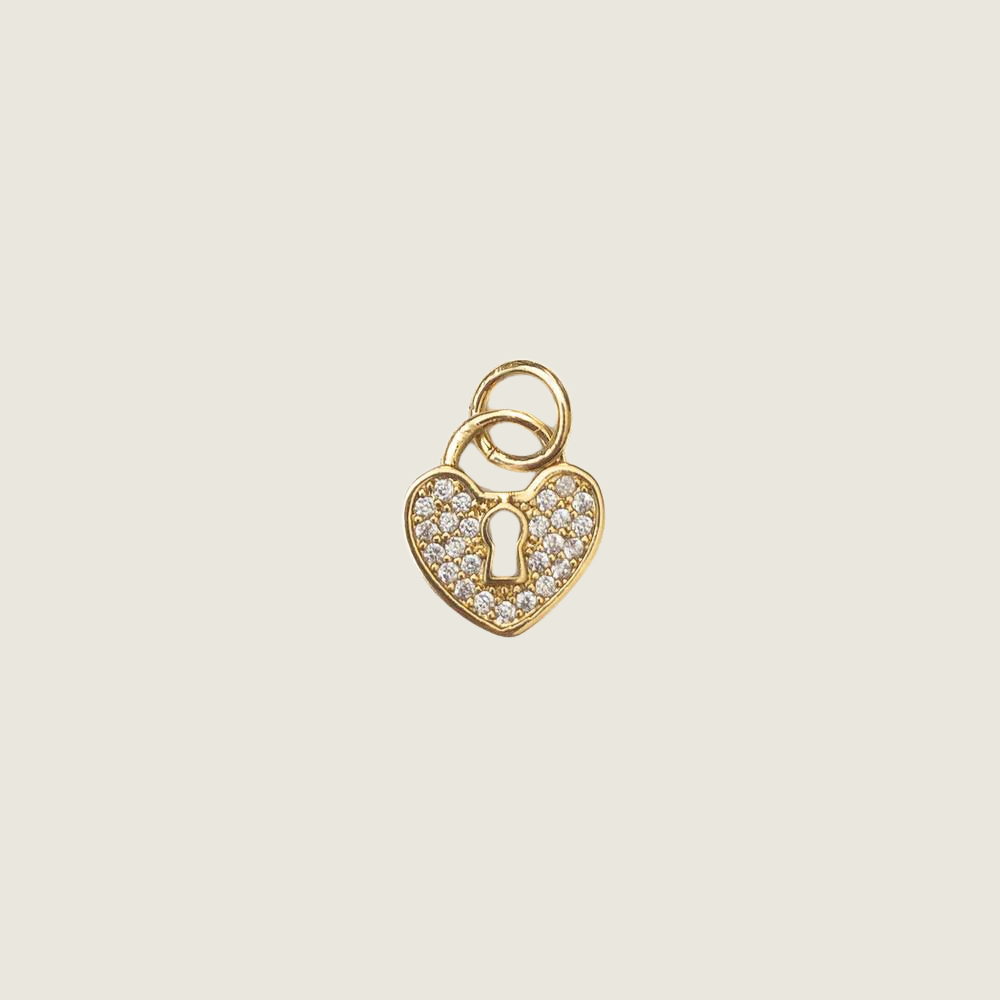 CZ Heart Locket Charm