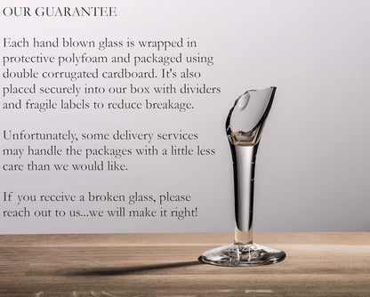 Dos Sueños Hand Blown Mexican Drinking Glasses – Set of 6 Natural Clear Glasses (14 oz each)