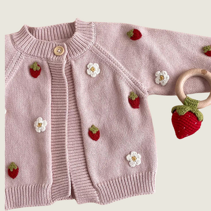 Strawberry Flower Cardigan