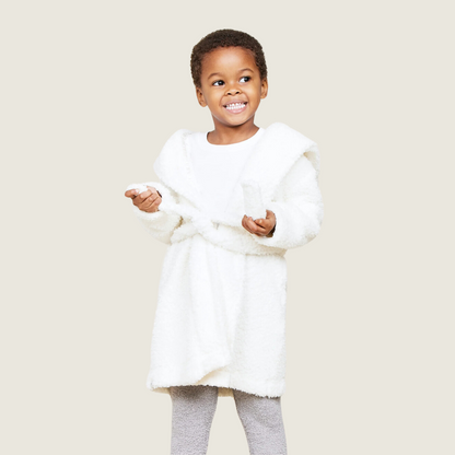 Brushed CozyChic Toddler Robe - Pearl