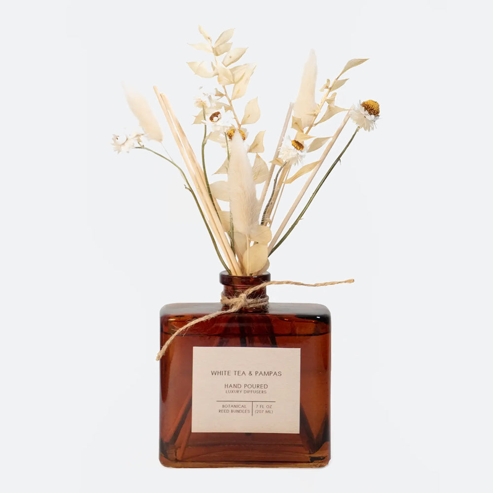 White Tea &amp; Pampas Bouquet Diffuser - Blackbird General Store