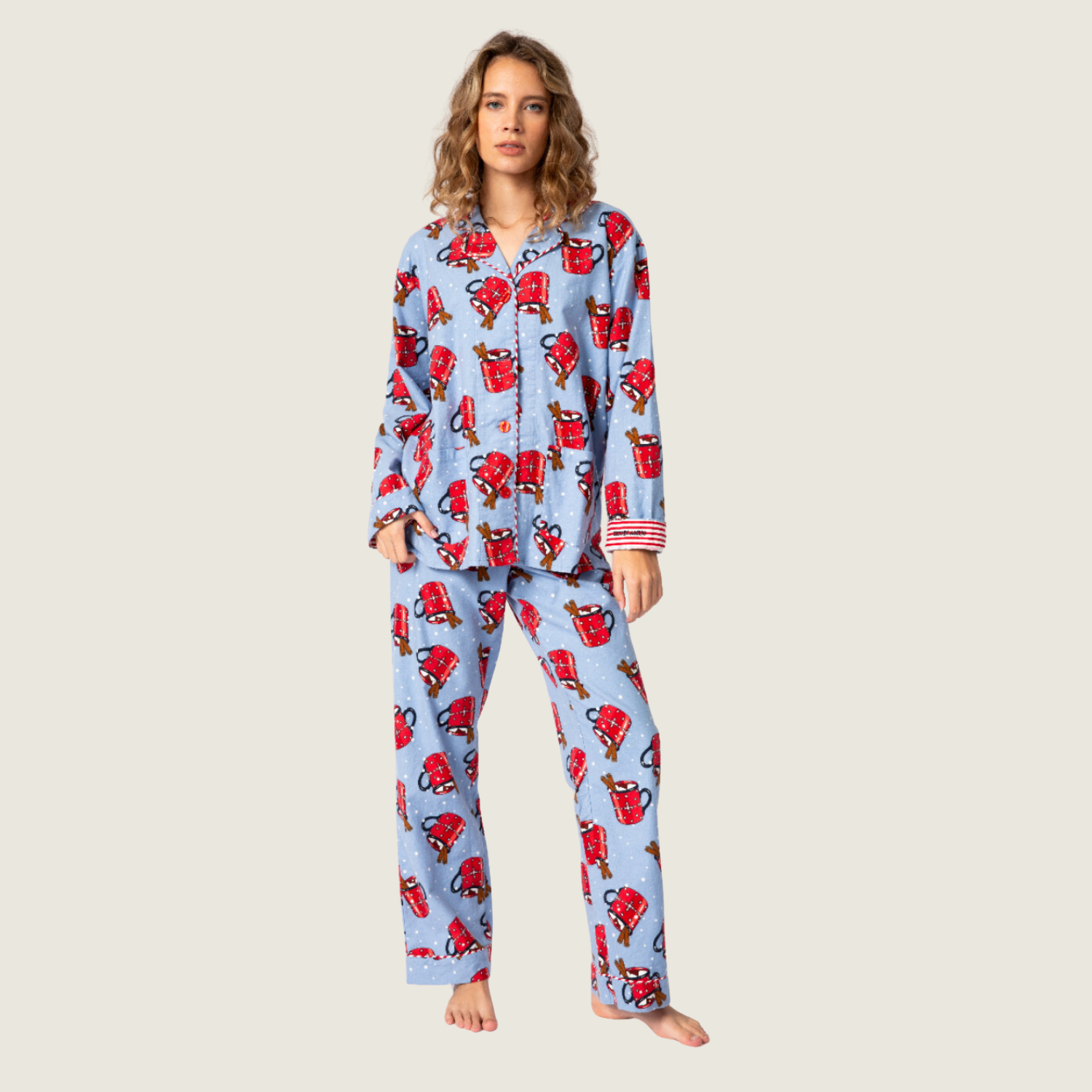 Hug In A Mug Flannel PJ Set