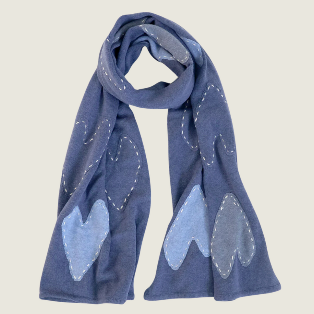 Blue Heart Zero Waste Scarf