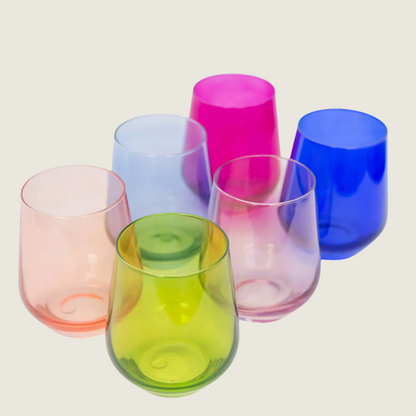 Estelle Colored Stemless Wine Glasses - Blackbird General Store