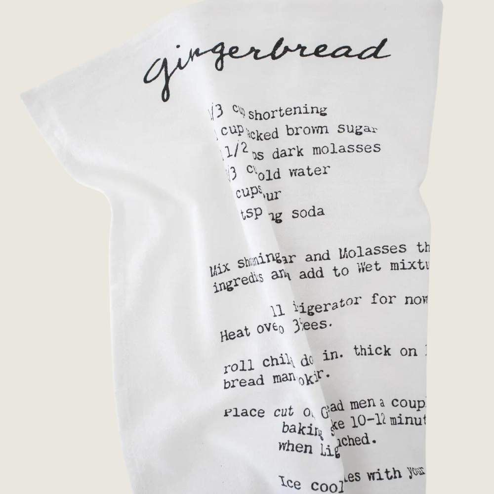 Family Recipe Gingerbread Tea Towel