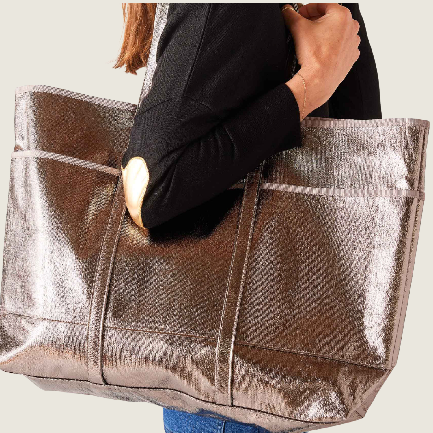 La Plage Pewter Tote