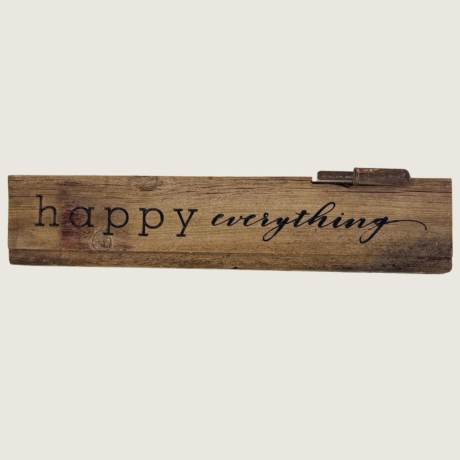 Vintage Engraved Wood Sign