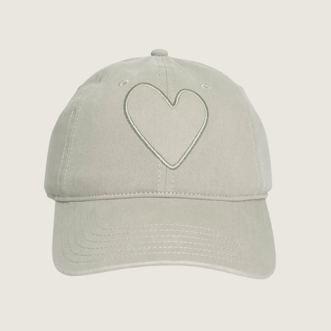 Stone Gray Imperfect Heart Hat