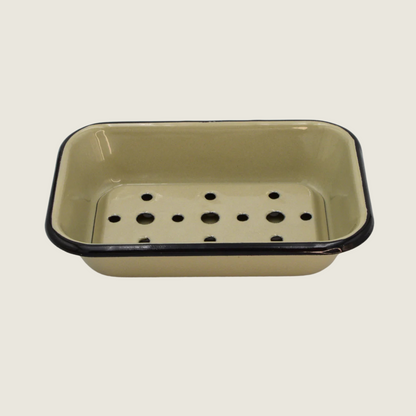 Soap Dish Enamel - Oyster - Blackbird General Store