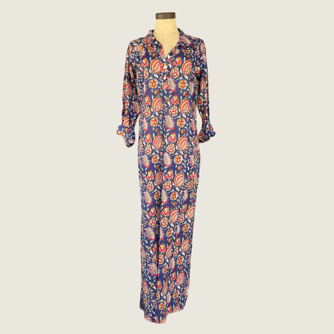 Anshi Blue Long Vest