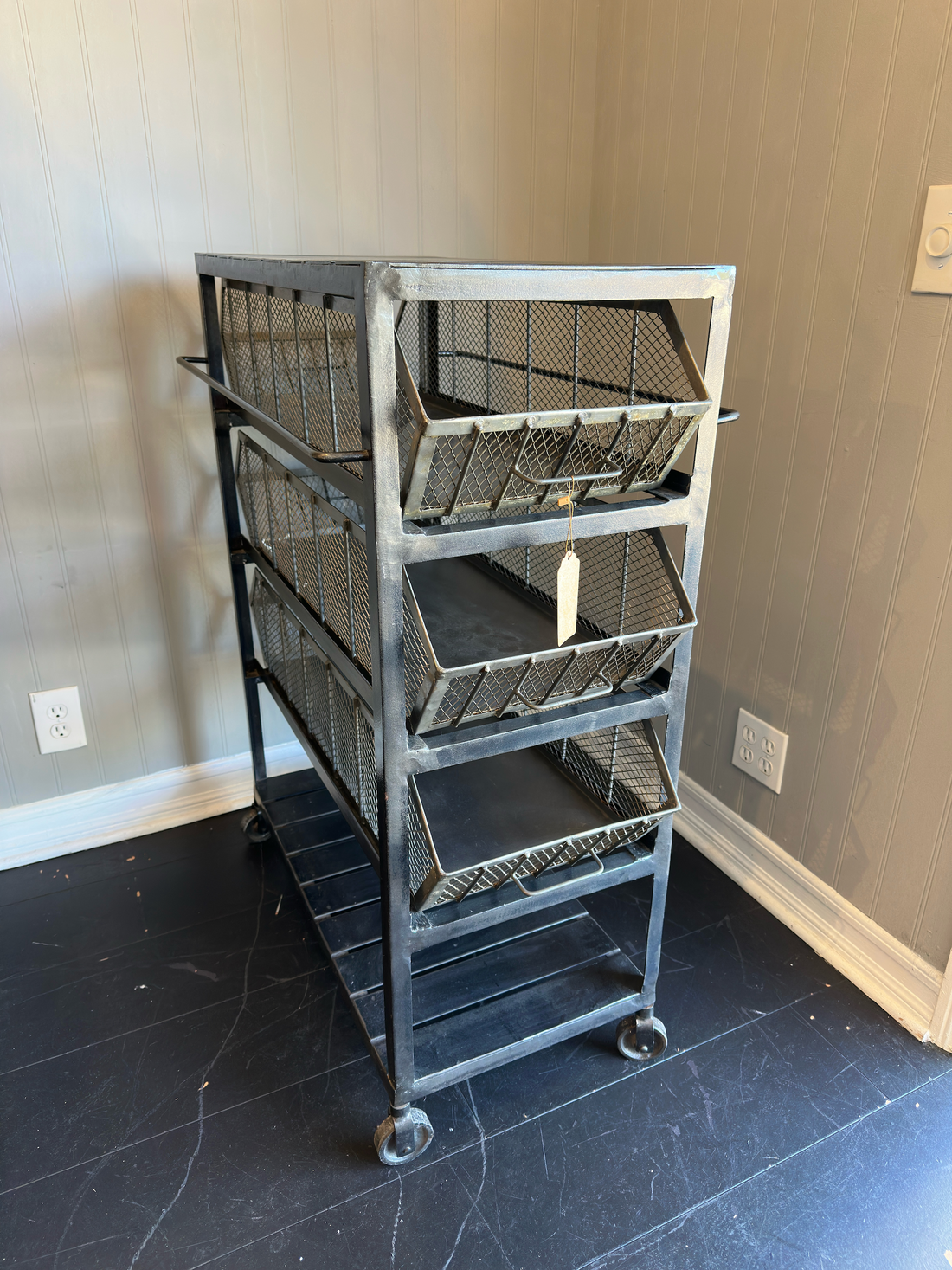 Industrial Cabinet with Metal Bins - Small