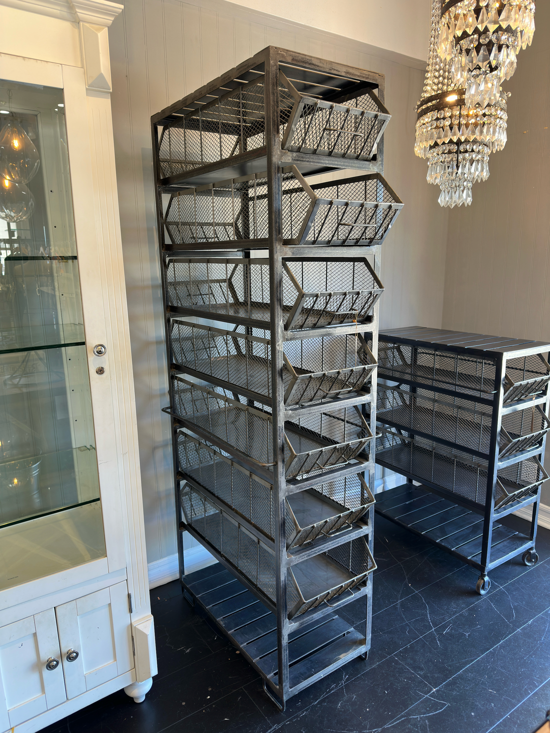 Industrial Cabinet with Metal Bins - Large