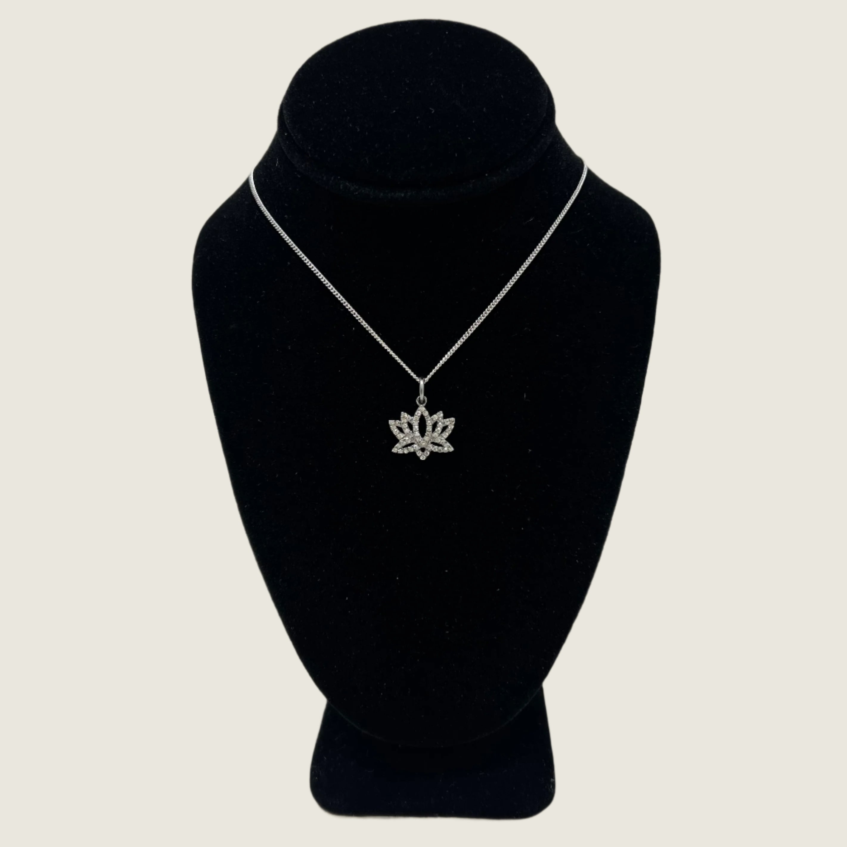 Diamond Lotus Necklace