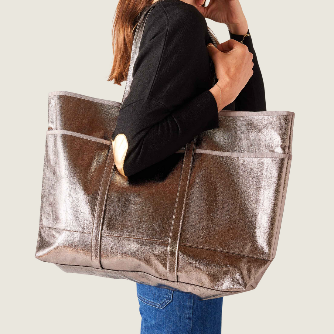 La Plage Pewter Tote