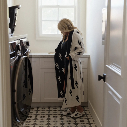 Hooded Lightning Bolt Luxe Robe