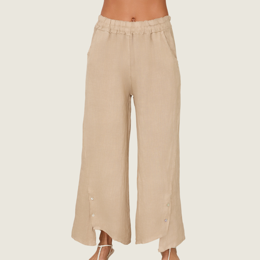 2 Button Linen Pants