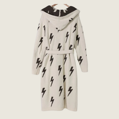 Hooded Lightning Bolt Luxe Robe