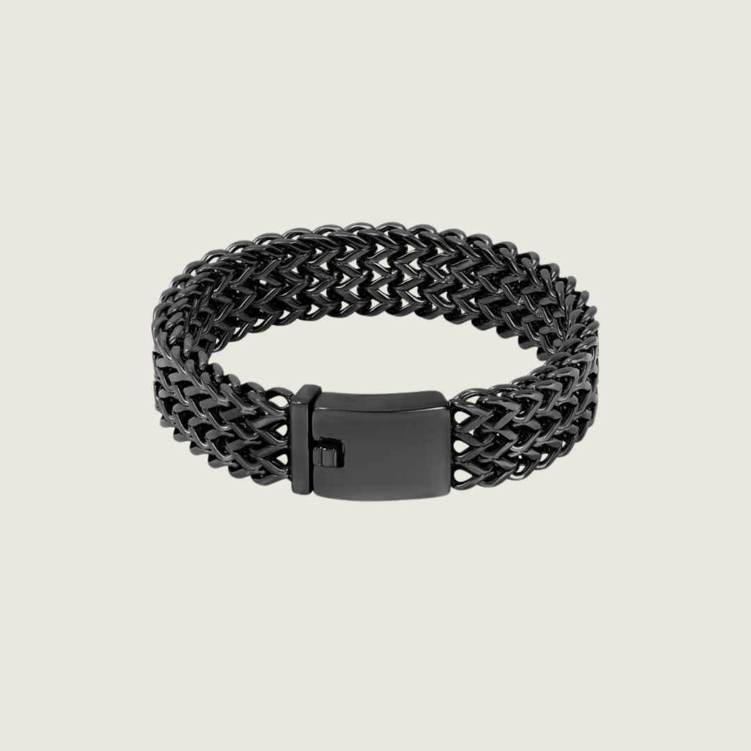 Crucible Three Row Bracelet Black