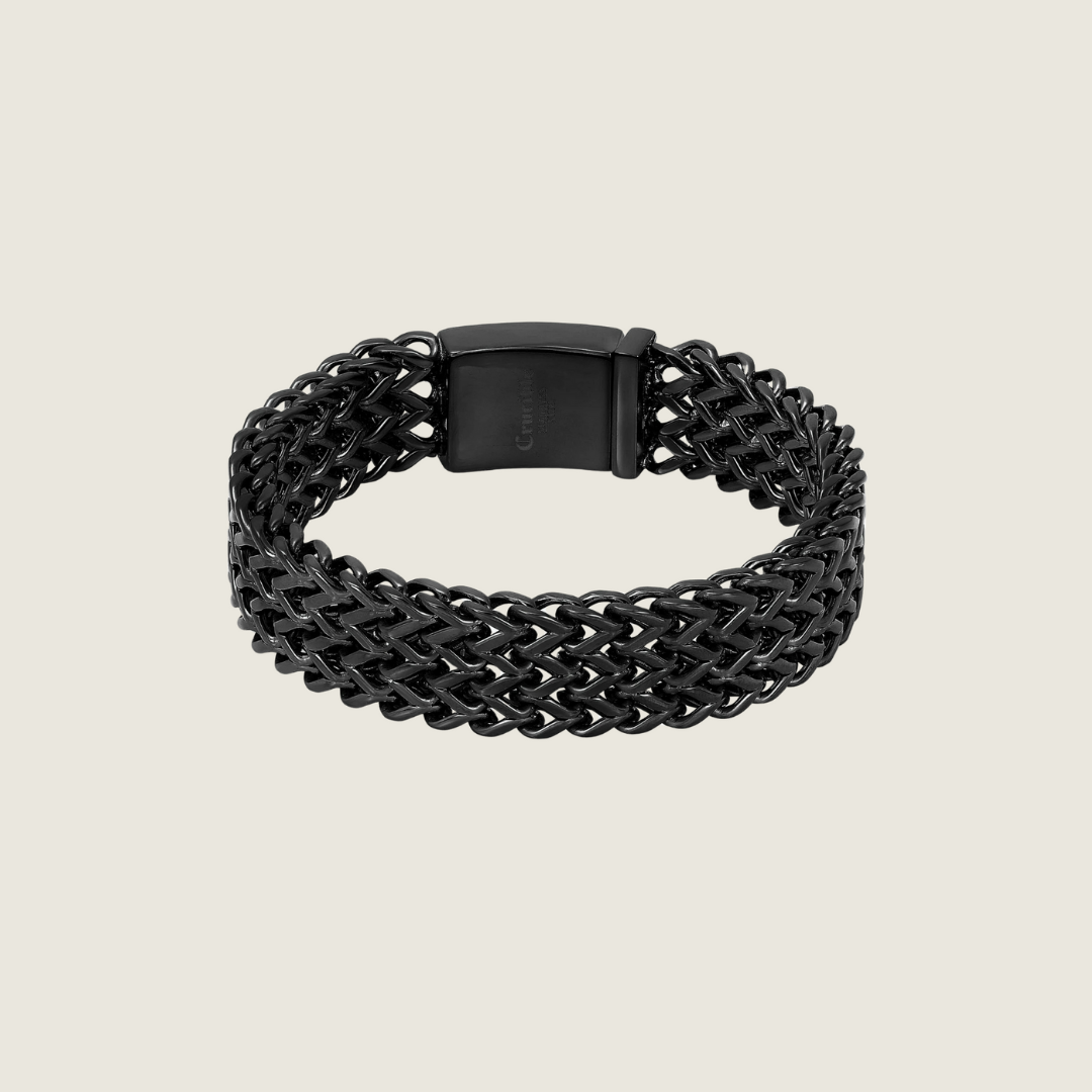 Crucible Three Row Bracelet Black