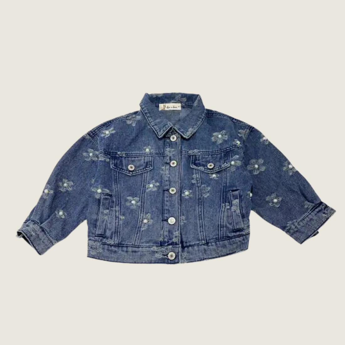 Pearl Flower Denim Jacket