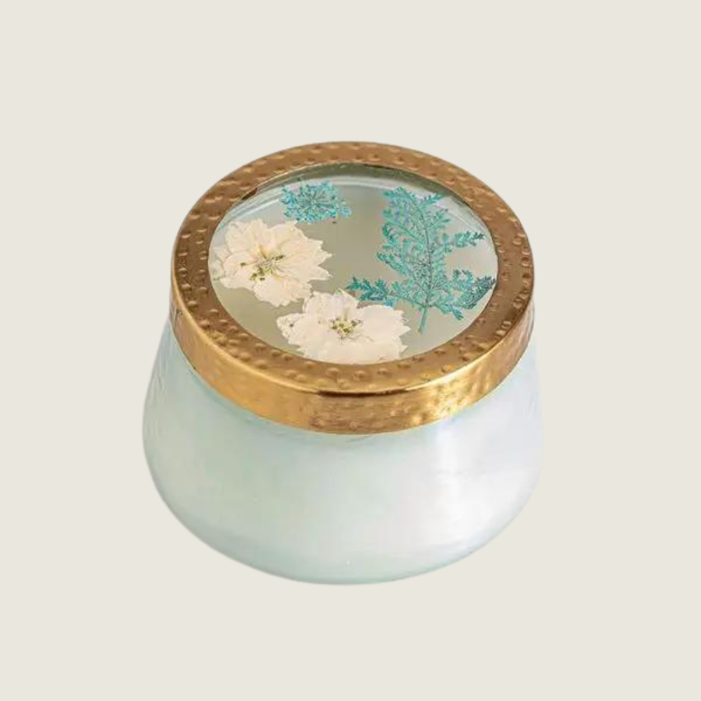 Pacific Coast Pressed Floral Candle