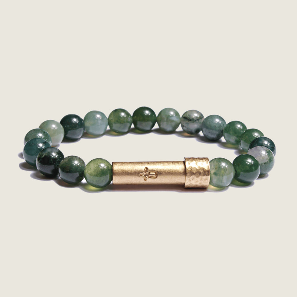 Polished Grass Agate Intention Bracelet - Blackbird General Store