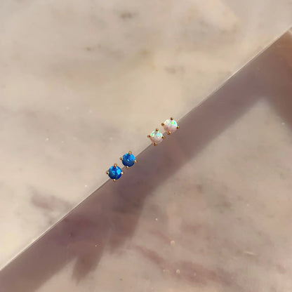 White Opal Studs