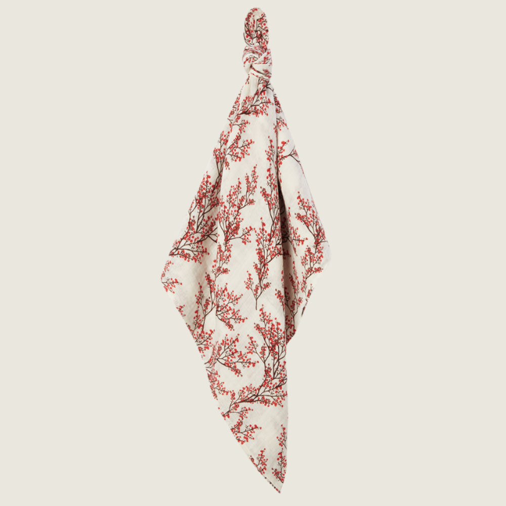 Organic Cotton Swaddle - Winterberry