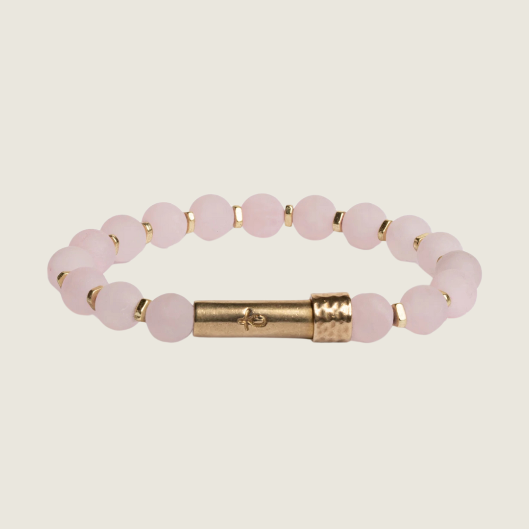 Matte Rose Quartz Shine Bracelet - Blackbird General Store