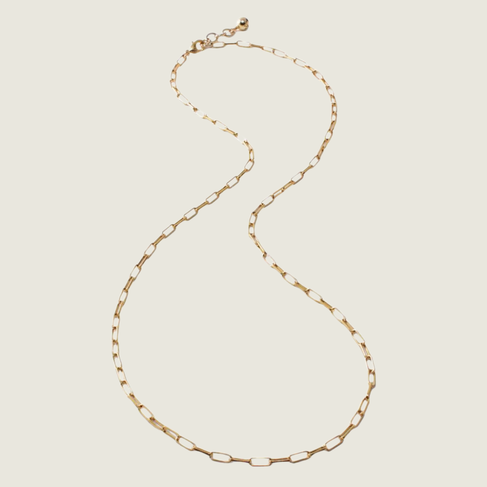 Plaza Rectangle Link Necklace Base - Long