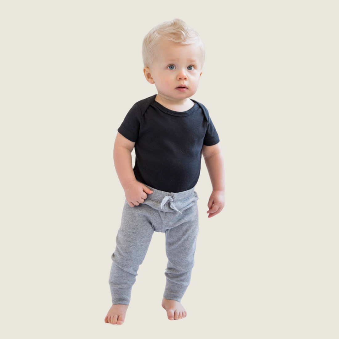 Organic Black Short Sleeve Bodysuit