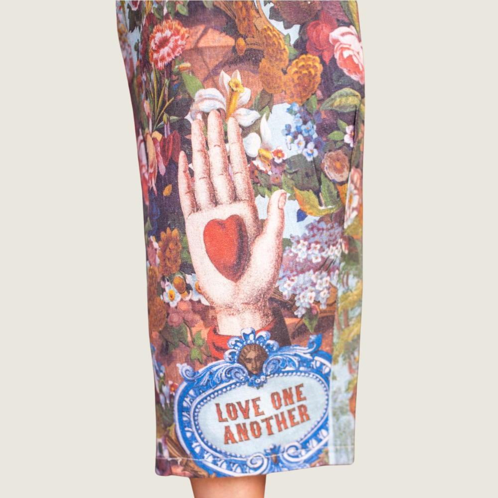 Love Language Boho Linen Floral Cropped Artist Pants - Blackbird General Store