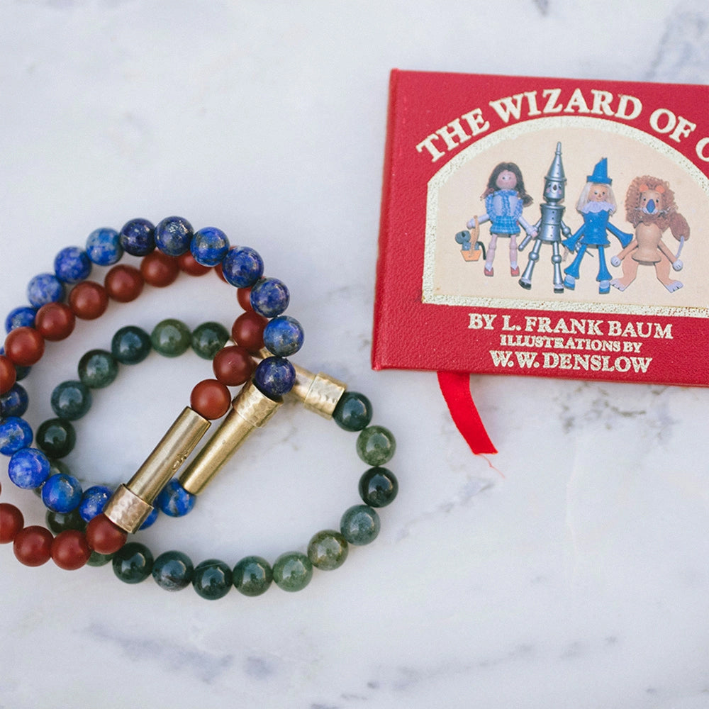 Polished Grass Agate Intention Bracelet - Blackbird General Store