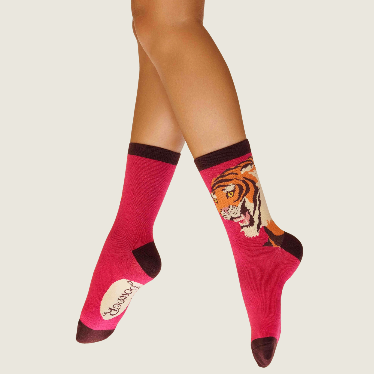 Thrill of the Tiger Ankle Socks - Fuchsia