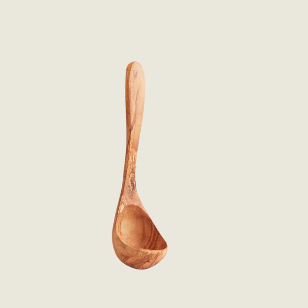 Italian Olivewood Soup and Pasta Ladle