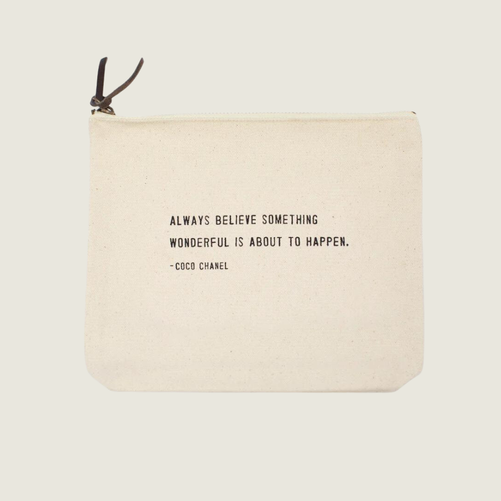 Coco Chanel Quote Canvas Bag