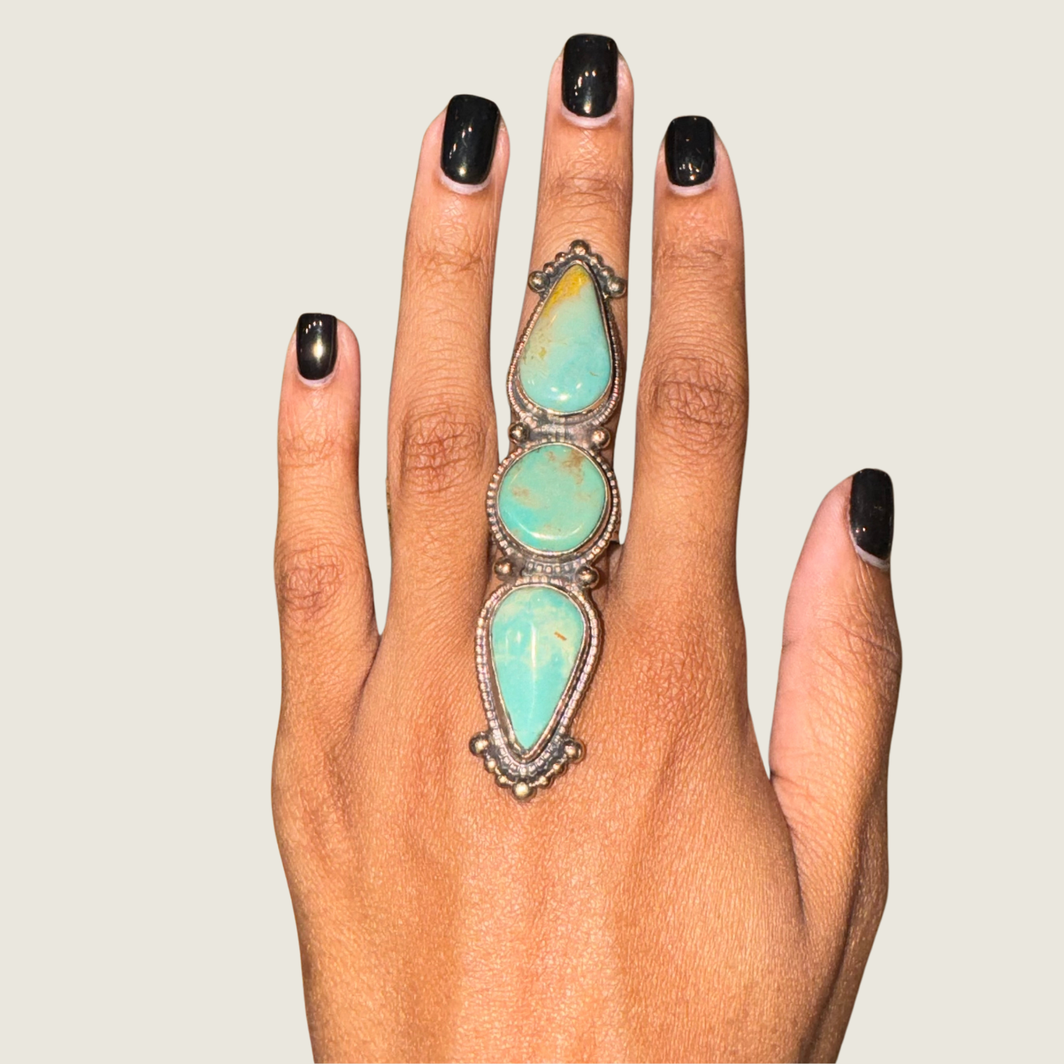 Turquoise Inlaid Silver Ring