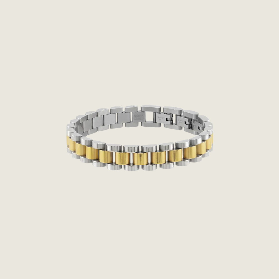 Two Tone Watch Band Bracelet