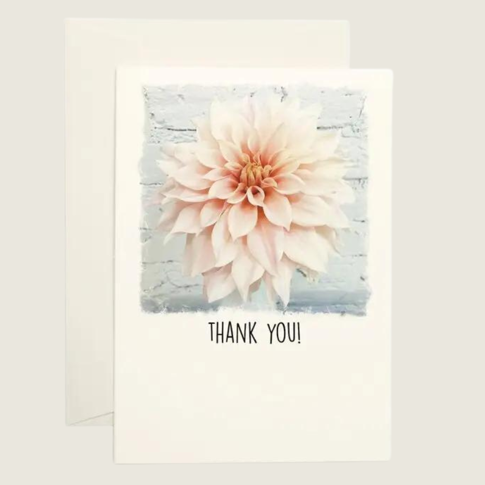 Blush Dahlia Thank You Card