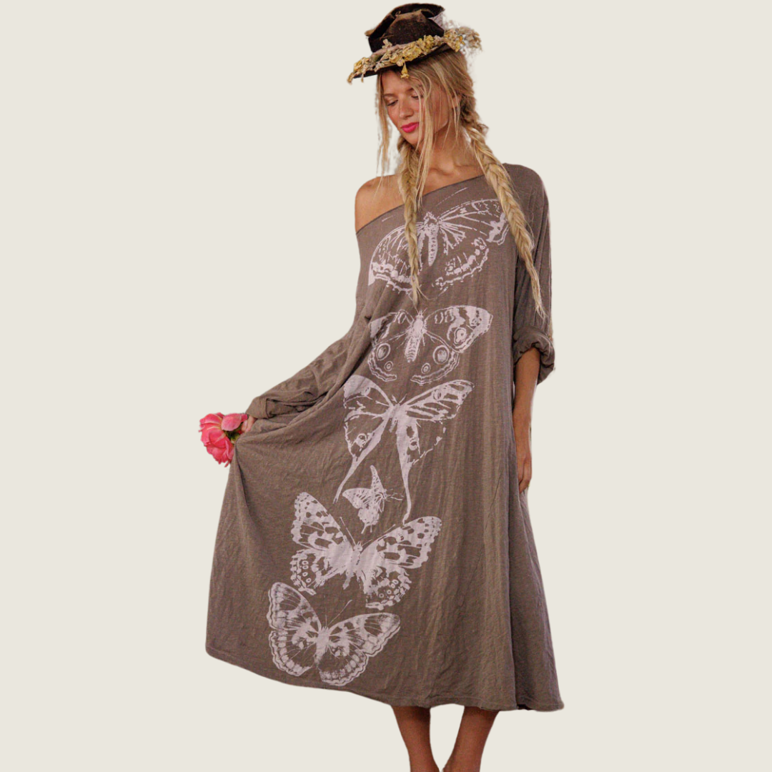Butterfly Totem T Dress - Sienna