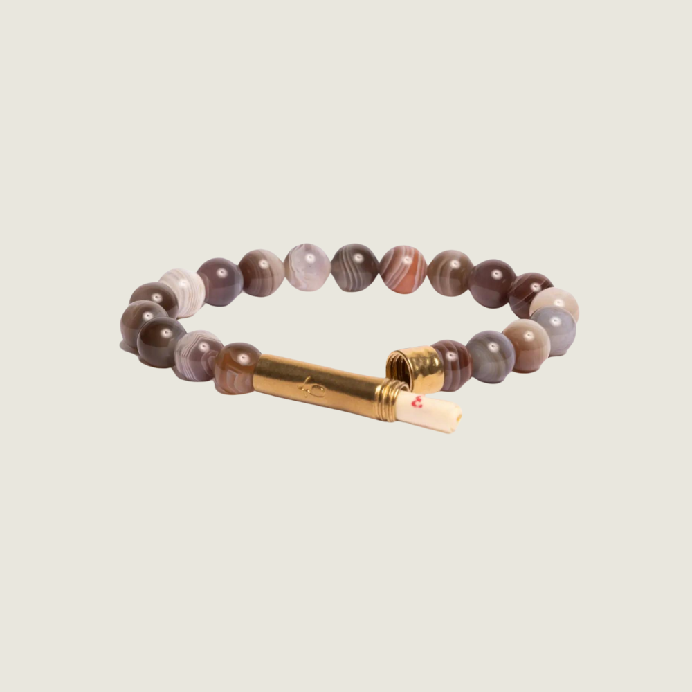 Polished Botswana Agate Intention Bracelet