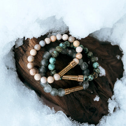 Polished Jade Coral Intention Bracelet