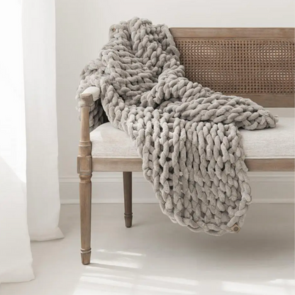 Infinite Chunky Knit Blanket - Minky - Blackbird General Store