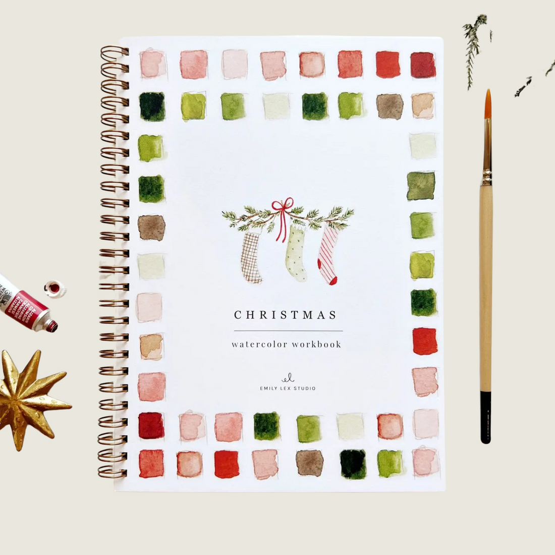 Christmas Watercolor Workbook