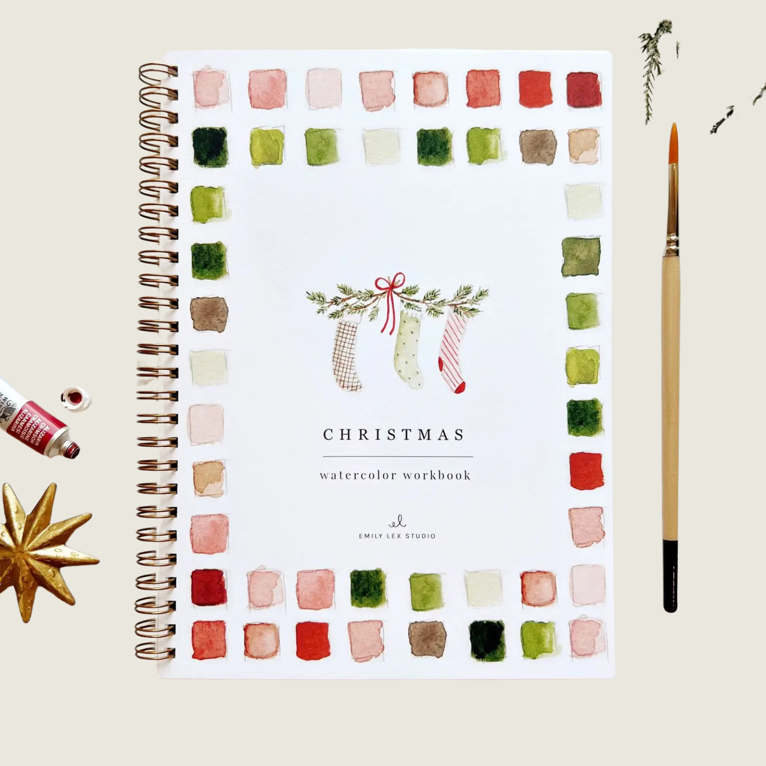 Christmas Watercolor Workbook