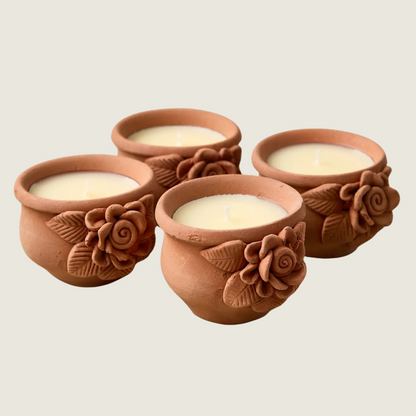 Handmade Rose Terracotta Candles