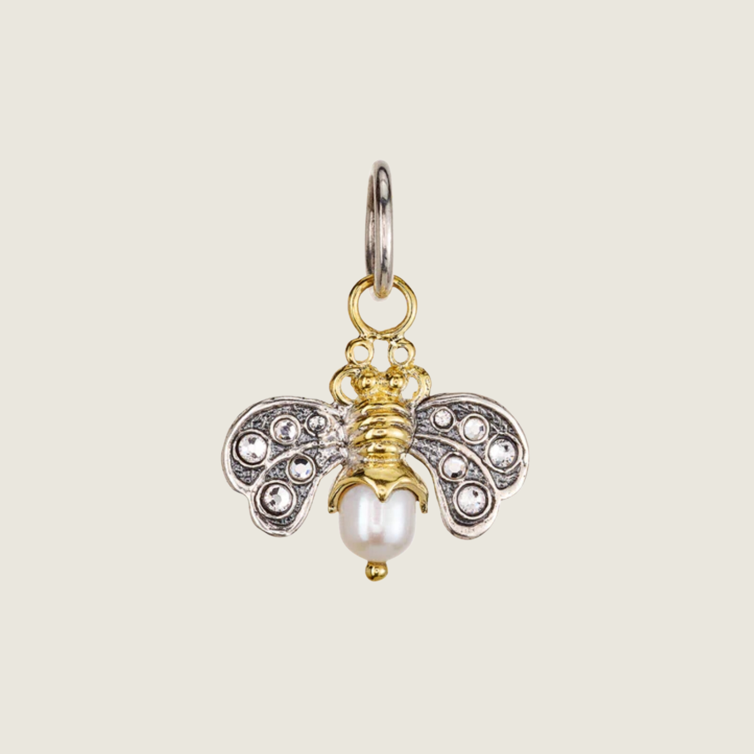 Crystal Honeypearl Bee Charm